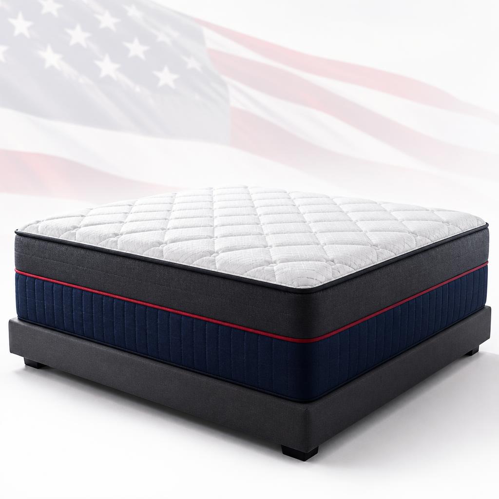 The Patriot Bed quilted hybrid mattress